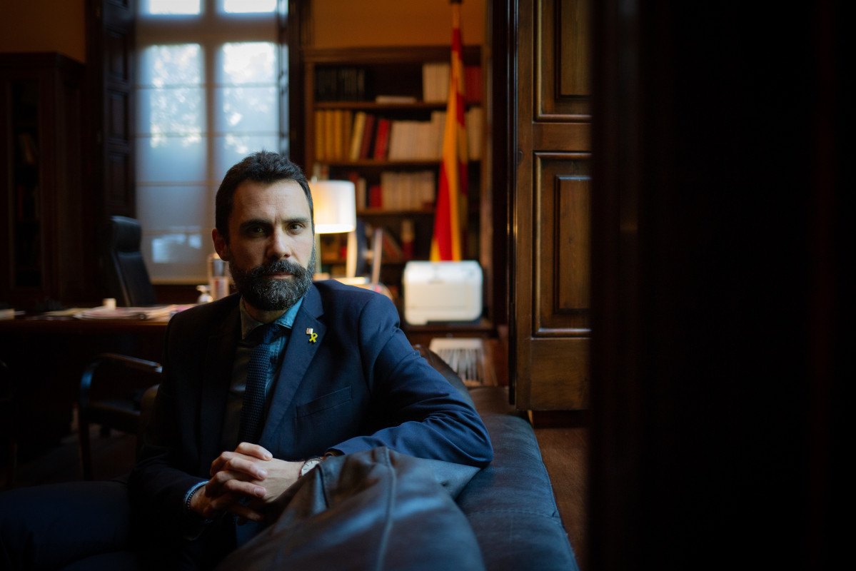 El president de Parlament, Roger Torrent, en una entrevista d'Europa Press.