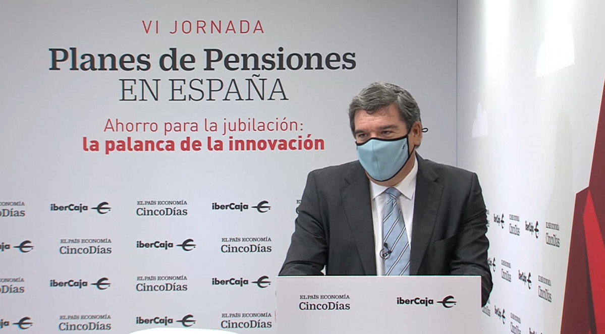 El ministre d'Inclusió, Seguretat social i Migracions, José Luis Escrivá, en la VI edició de la jornada 'Plans de Pensions a Espanya' organzada per Cinco Días.