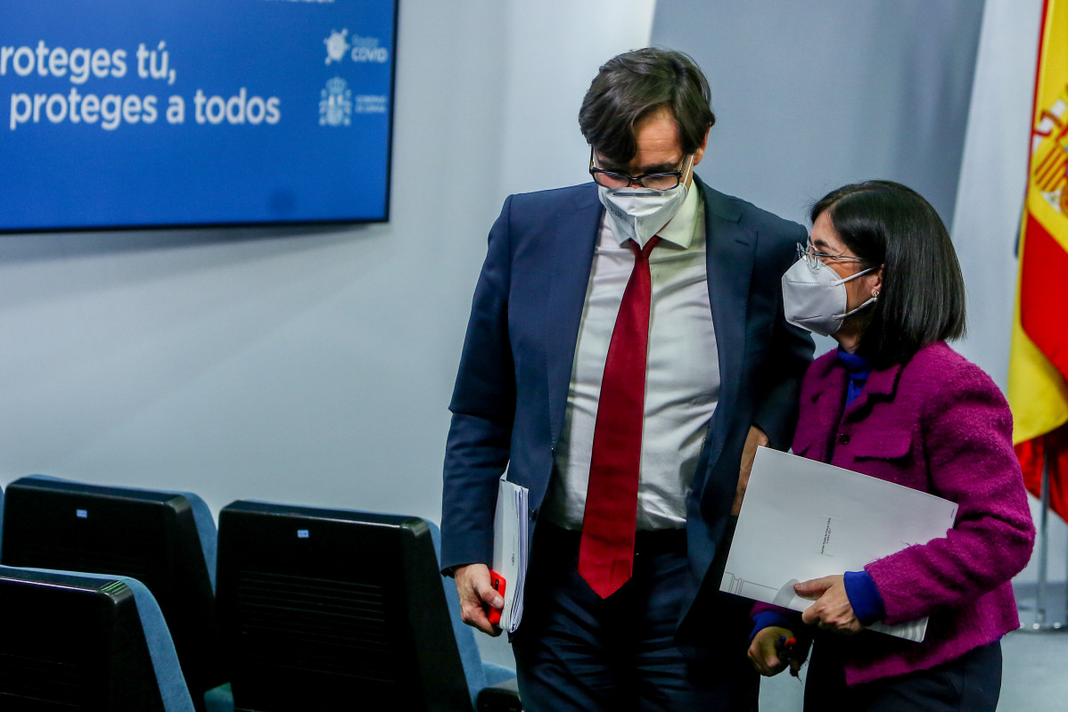 Els ministres de Sanitat i de Política Territorial, Salvadr Illa i Carolina Darias, a Moncloa