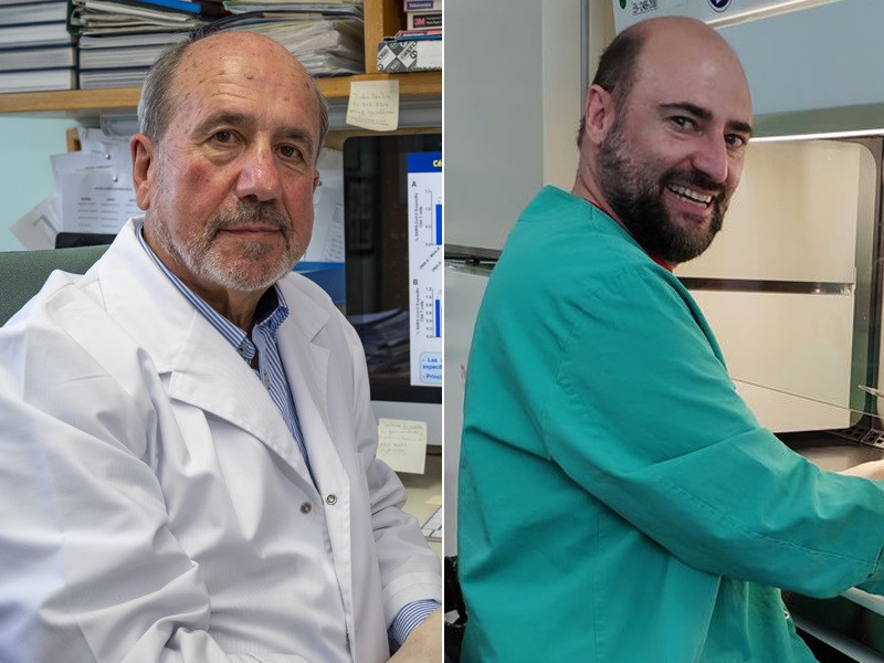 Els viròlegs Mariano Esteban i Juan García Arriaza, de l'CNB-CSIC
