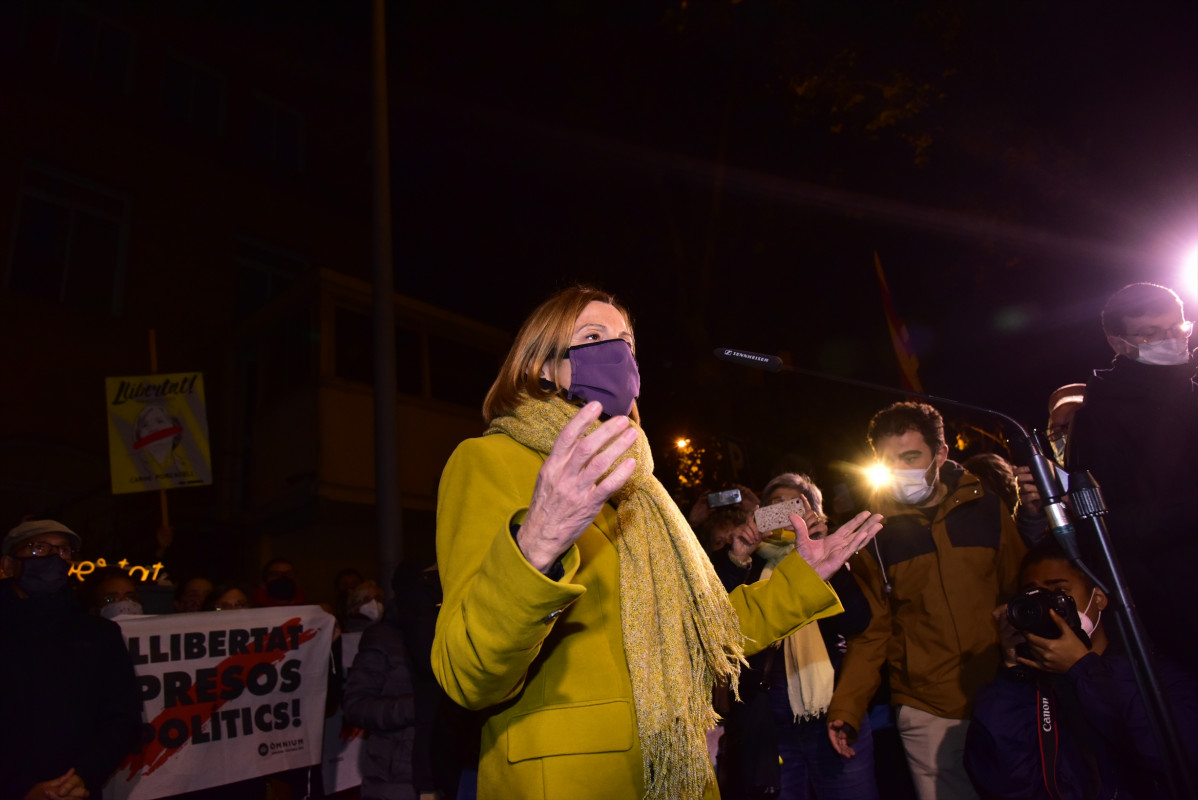 L'expresidenta de Parlament de Catalunya, Carme Forcadell, reingressa a la presó de Dones de Wad-Ras després que el Tribunal Suprem revoqués la seva concessió de l'tercer grau, a Barcelona (Catalunya) el 4 de desembre de 2020. Arxiu.