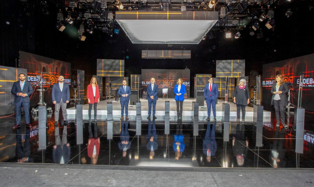 Los candidatos del 14F en el debate electoral organizado por TV3