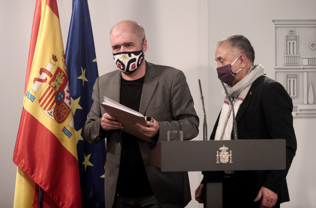 EuropaPress 3434536 secretari general CCOO unai sord secretari general ugt pepe alvarez