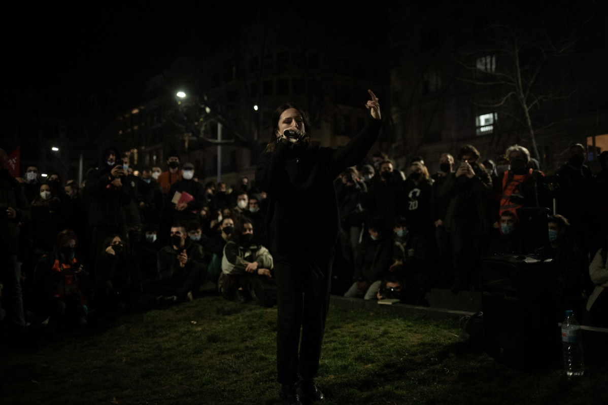 EuropaPress 3567940 concentració barcelona suport raper Pablo Hasél dimecres 17 febrer 2021