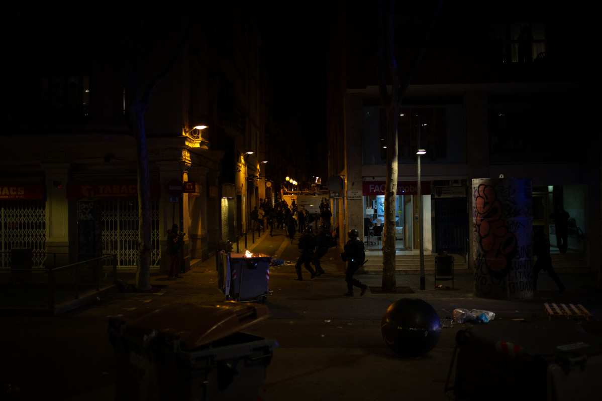 EuropaPress 3566600 antiavalots Mossos d'Esquadra manifestació suport Pablo Hasél barcelona