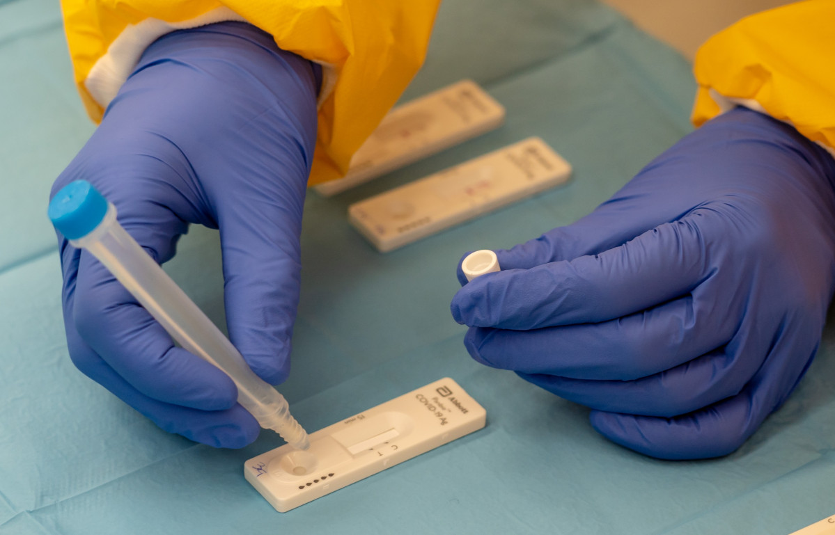 Arxiu - proves de cribratge de covid-19 amb test d'antígens
