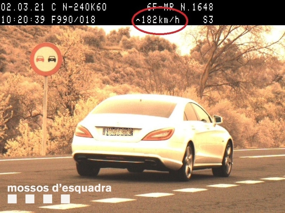 EuropaPress 3588722 denunciat home conduir 182 km h els borges blanques lleida