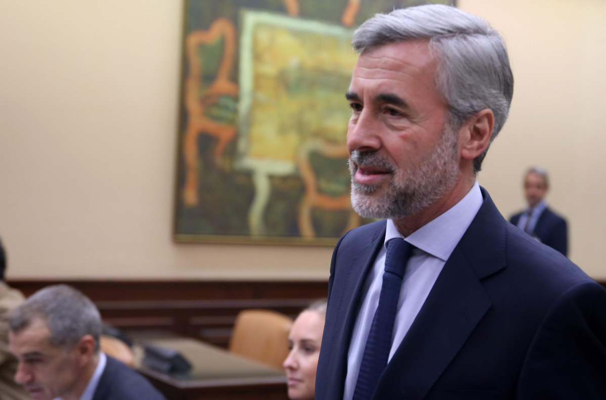 Arxiu - L'exsecretari general de el Partit Popular, Ángel Acebes, compareix en comissió de Recerca al Congrés dels Diputats relativa al presumpte finançament il·legal de el Partit Popular.