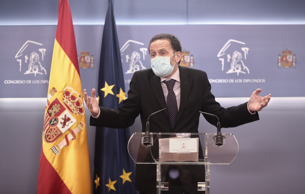 El portaveu de l'Executiva de Ciutadans i portaveu adjunt al Congrés, Edmundo Bal, en una roda de premsa a la cambra baixa.