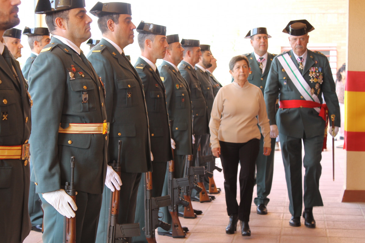 Arxiu - La delegada de Govern a Catalunya, Teresa Cunillera, i el cap de la Guàrdia Civil a la Setena Zona, Pedro Garrido, en la celebració de la Patrona de el cos a Lleida, en un acte a l'octubre de 2019