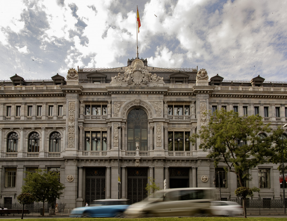 Arxiu - Façana de l'edifici de l'Banc d'Espanya situada a la confluència de Passeig de l'Prado i la madrilenya carrer d'Alcalá.