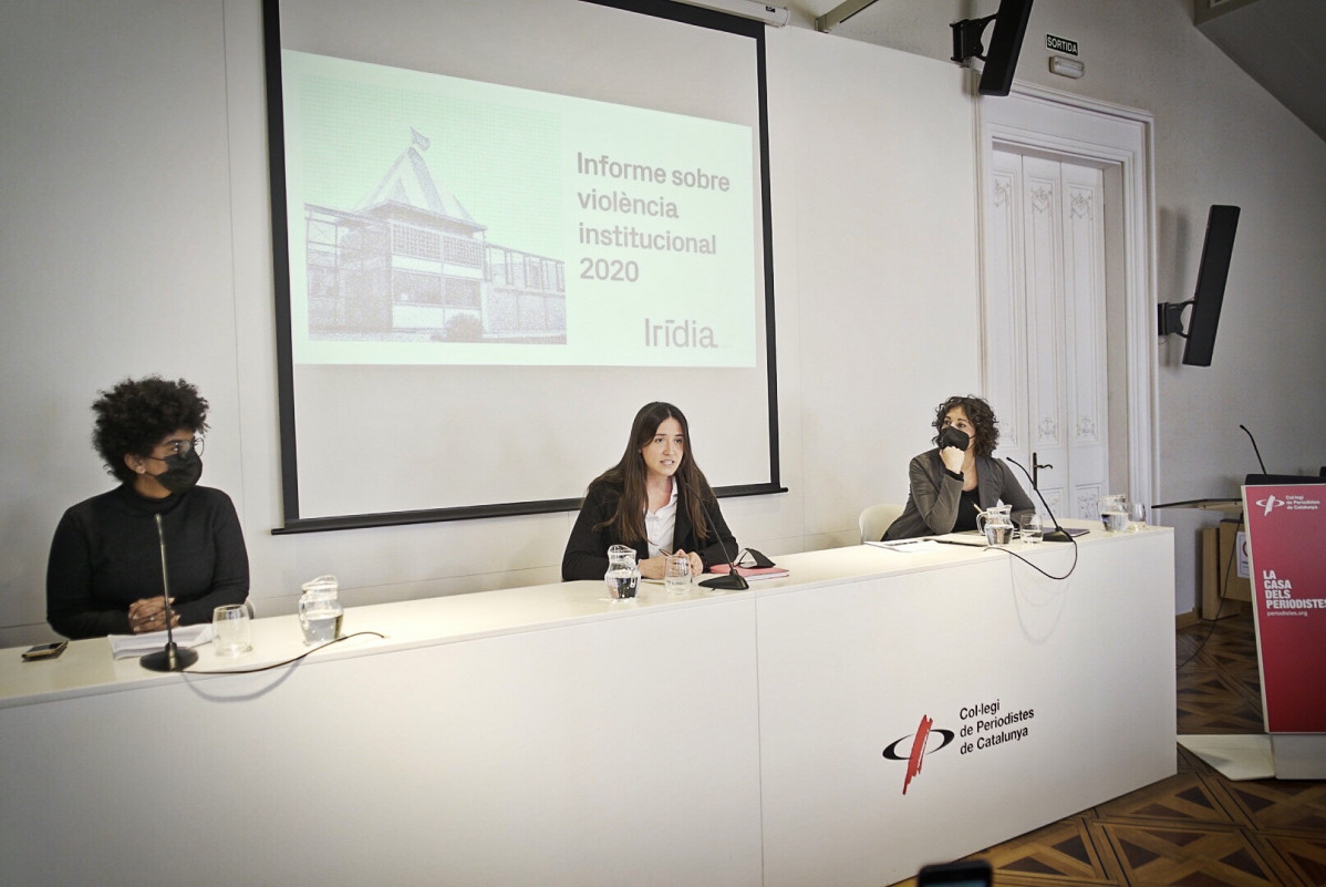 EuropaPress 3617714 roda premsa Iridia presentar informe violència institucional 2020