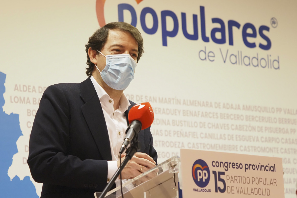Alfonso Fernández Mañueco A La Cloenda De el XV Congrés De el PP De Valladolid.