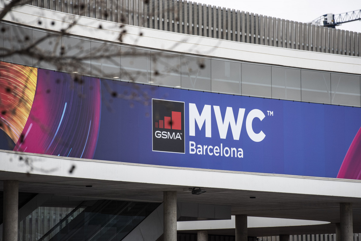 Arxiu - Logotip de l'MWC en pavelló, en una imatge d'arxiu