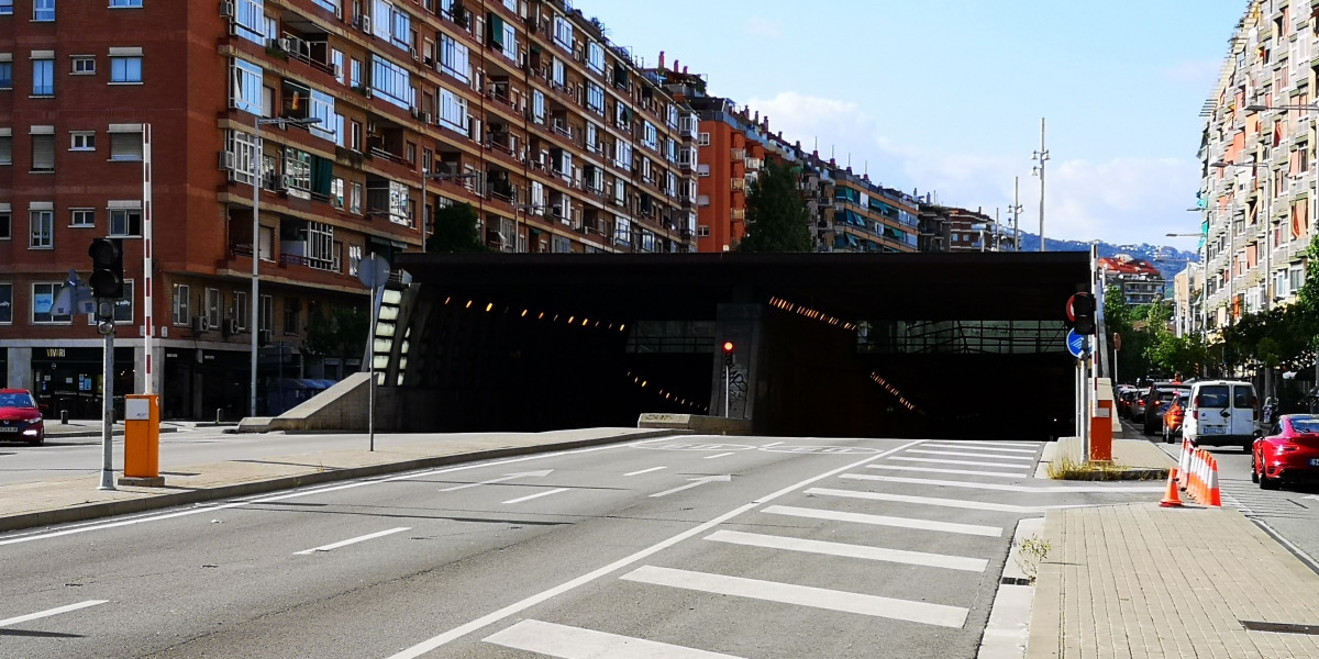 Imatge de la zona afectada per obres a la ronda de l'mig ai de bcn