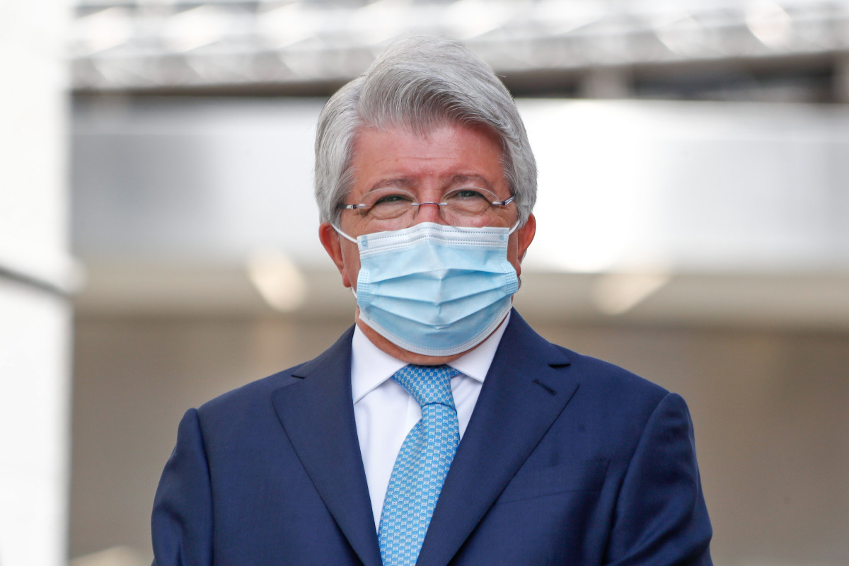 Arxiu - El president de l'Atlètic de Madrid, Enrique Cerezo, en un acte de Laliga