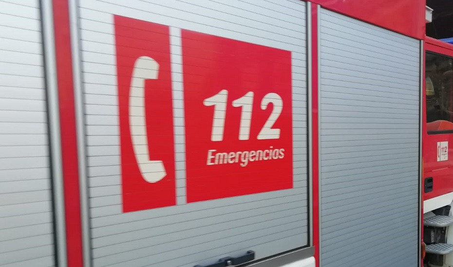 Arxiu - Logotip de l'112 en un camió de bombers