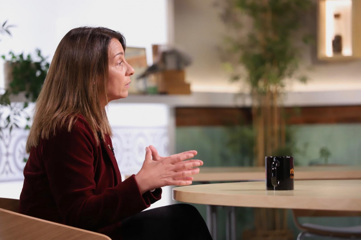 La consellera de la Presidència i portaveu de la Generalitat, Meritxell Budó, durant l'entrevista.