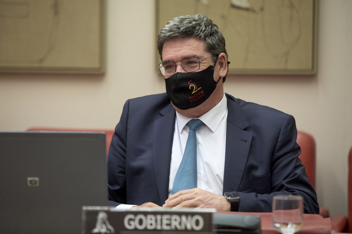El ministre d'Inclusió, Seguretat Social i Migracions, José Luis Escrivá, compareix a la Comissió de Pacte de Toledo, al Congrés dels Diputats, a 12 d'abril de 2021, a Madrid (Espanya). El ministre de Seguretat Social compareix avui en aquesta com