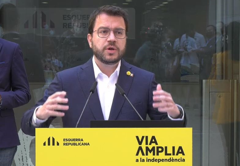 El vicepresidente de la Generalitat en funciones y candidato de ERC a la Presidencia, Pere Aragonès