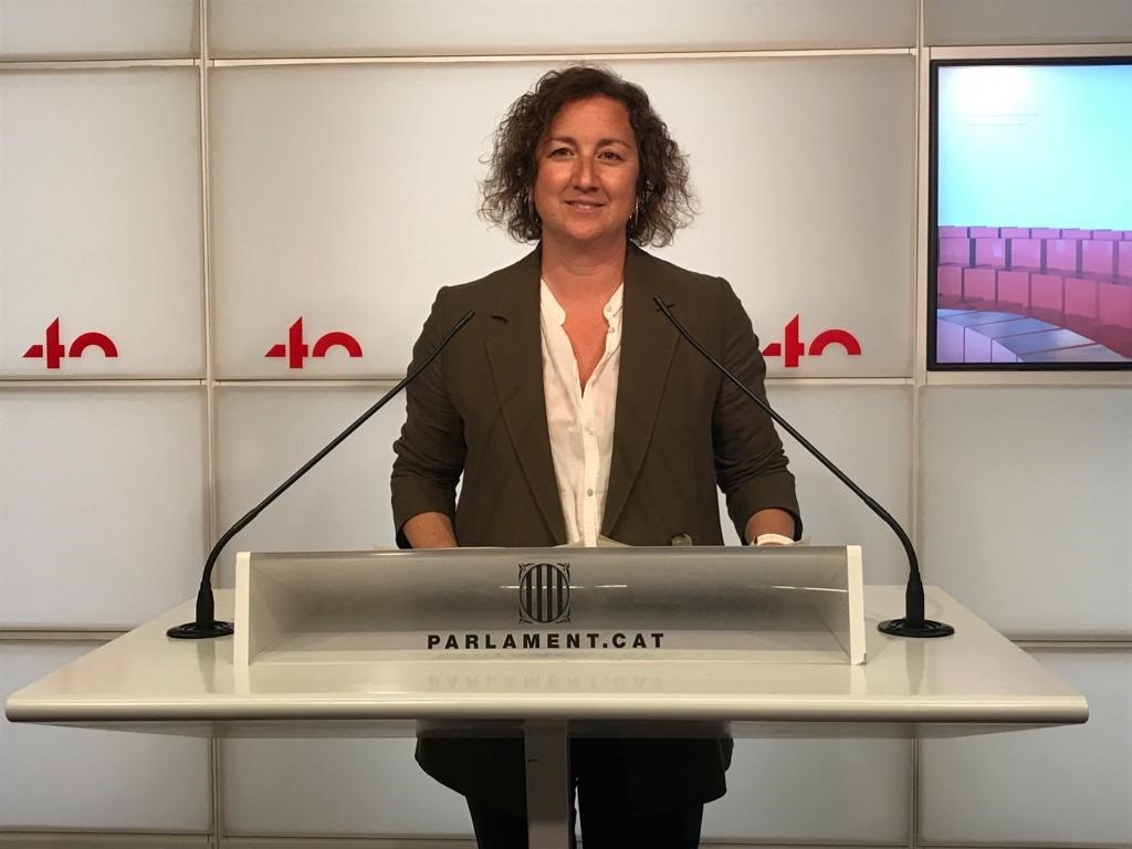 La portaveu de PSC al Parlament, Alícia Romero, en una imatge d'arxiu al Parlament.