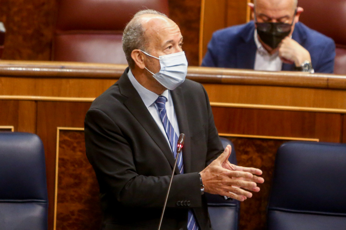 El ministre de Justícia, Juan Carlos Campo, intervé en una sessió de control al Congrés dels Diputats, a 12 de maig de 2021, a Madrid, (Espanya).