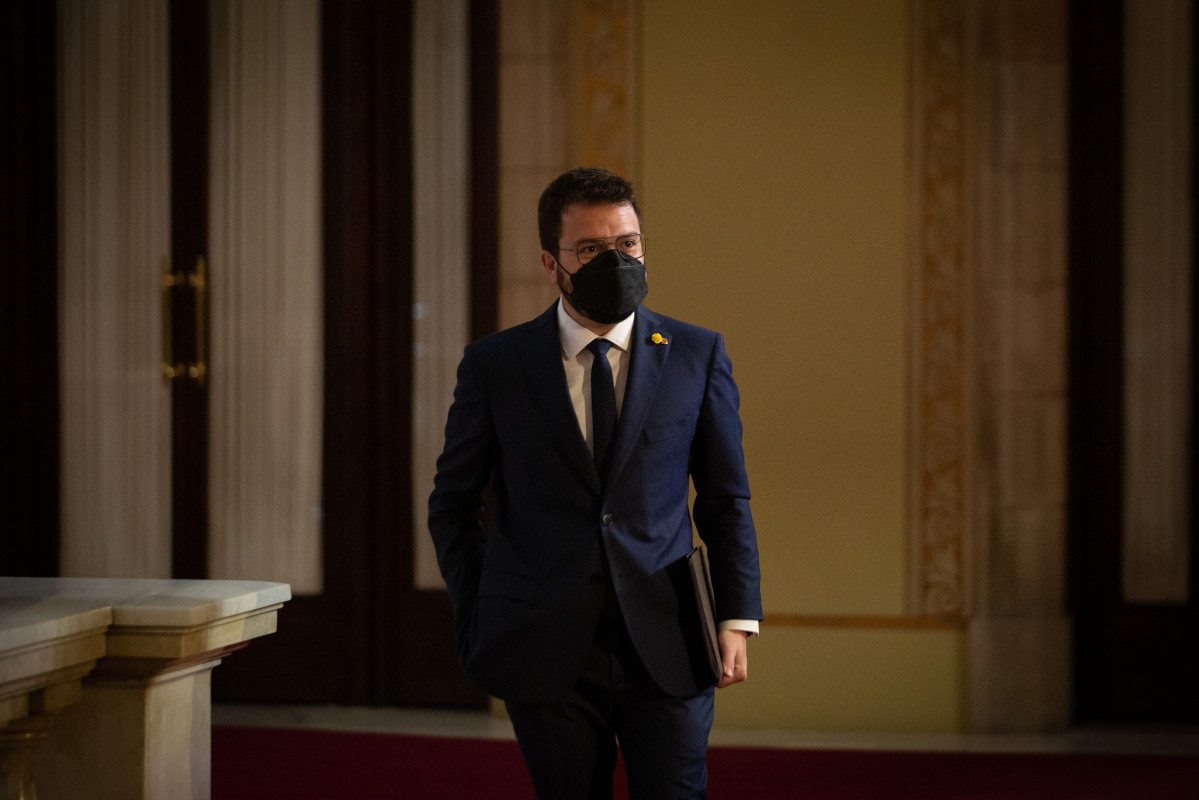 El presidente de la Generalitat de Catalunya, Pere Aragonès