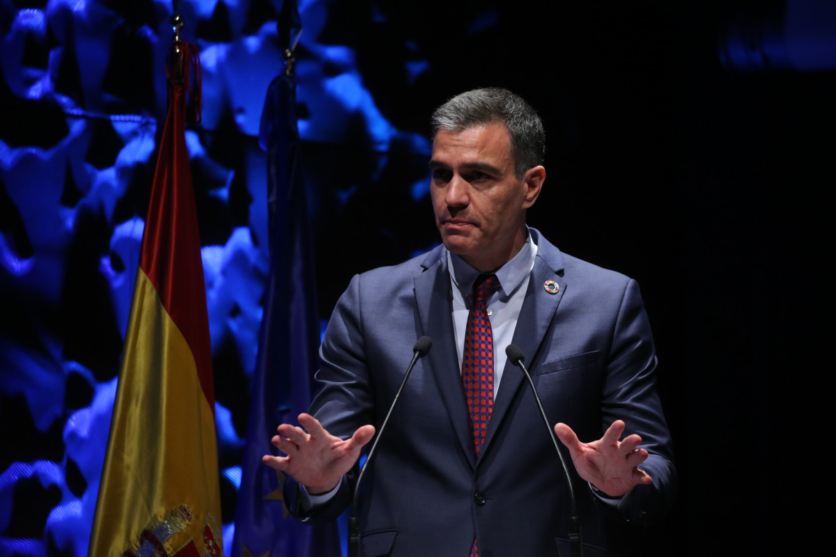 El president de Govern, Pedro Sánchez, intervé en la inauguració de l'IV Congrés Iberoamericà de el Consell Empresarial Aliança per Iberoamèrica (CEAPI), a 17 de maig de 2021, a Madrid