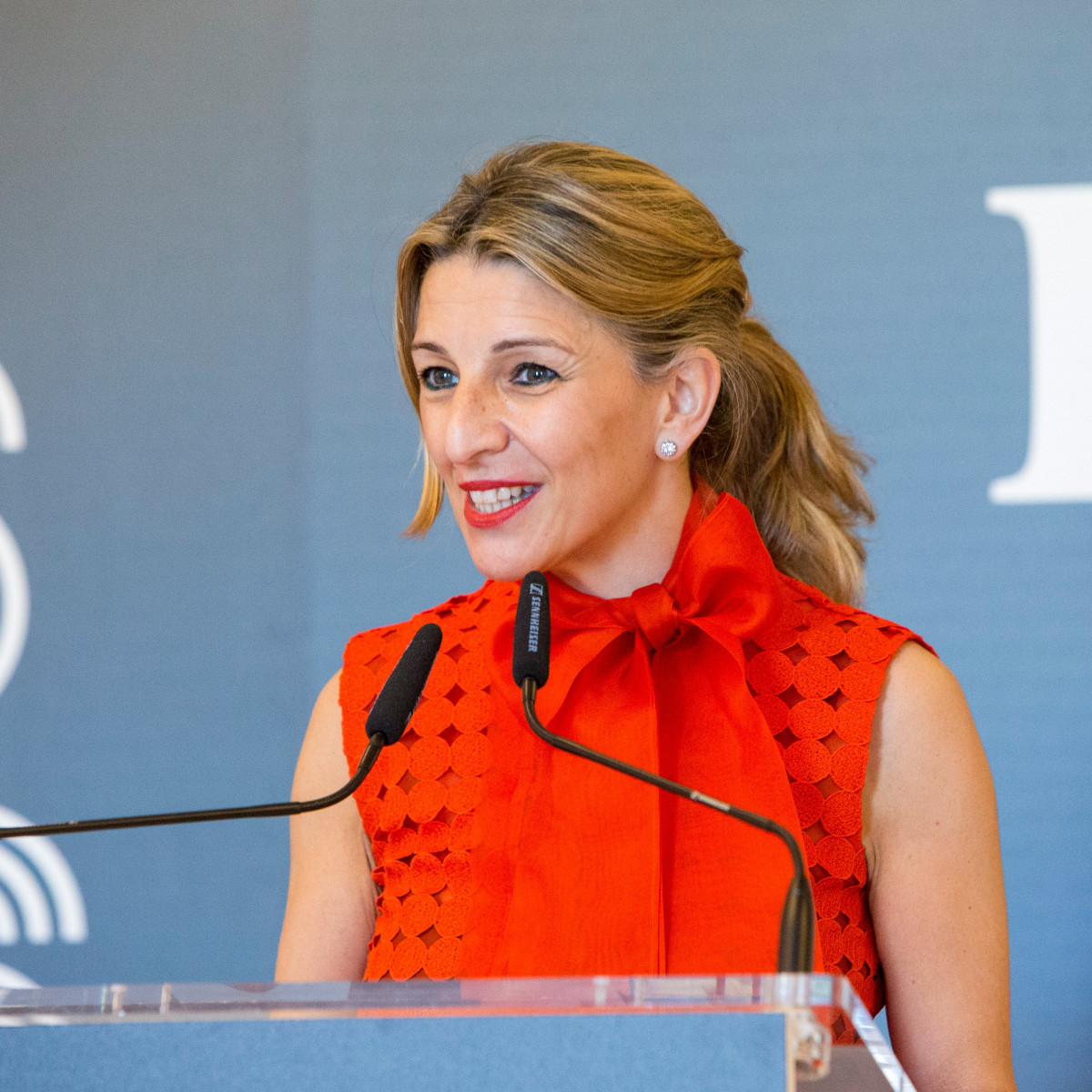 Yolanda Du00edaz dimarts en un acte de Forbes en una foto del seu Twitter