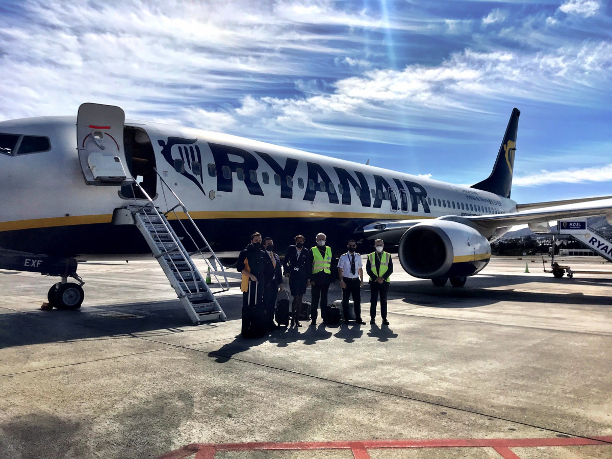 Arxiu - Avió de Ryanair a l'aeroport de Màlaga-Costa d'el Sol.