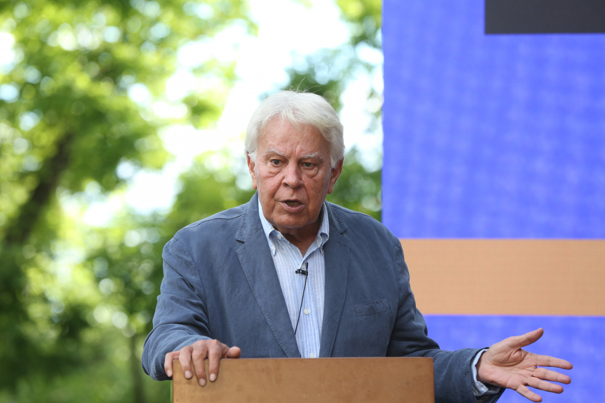 L'expresident de Govern, Felipe González, durant el lliurament de l'I Premi Rojana 'Alfredo Pérez Rubalcaba', a 21 de juny de 2021, a la Fundació Felipe González, Madrid, (Espanya)