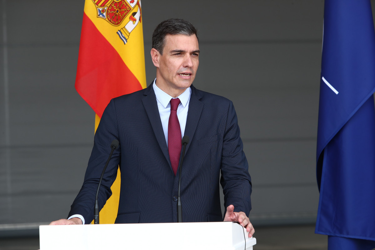 El president de Govern, Pedro Sánchez, durant la seva visita a Lituània