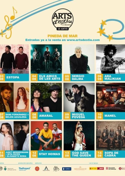 Cartel del festival Arts d'Estiu de Pineda de Mar (Barcelona).
