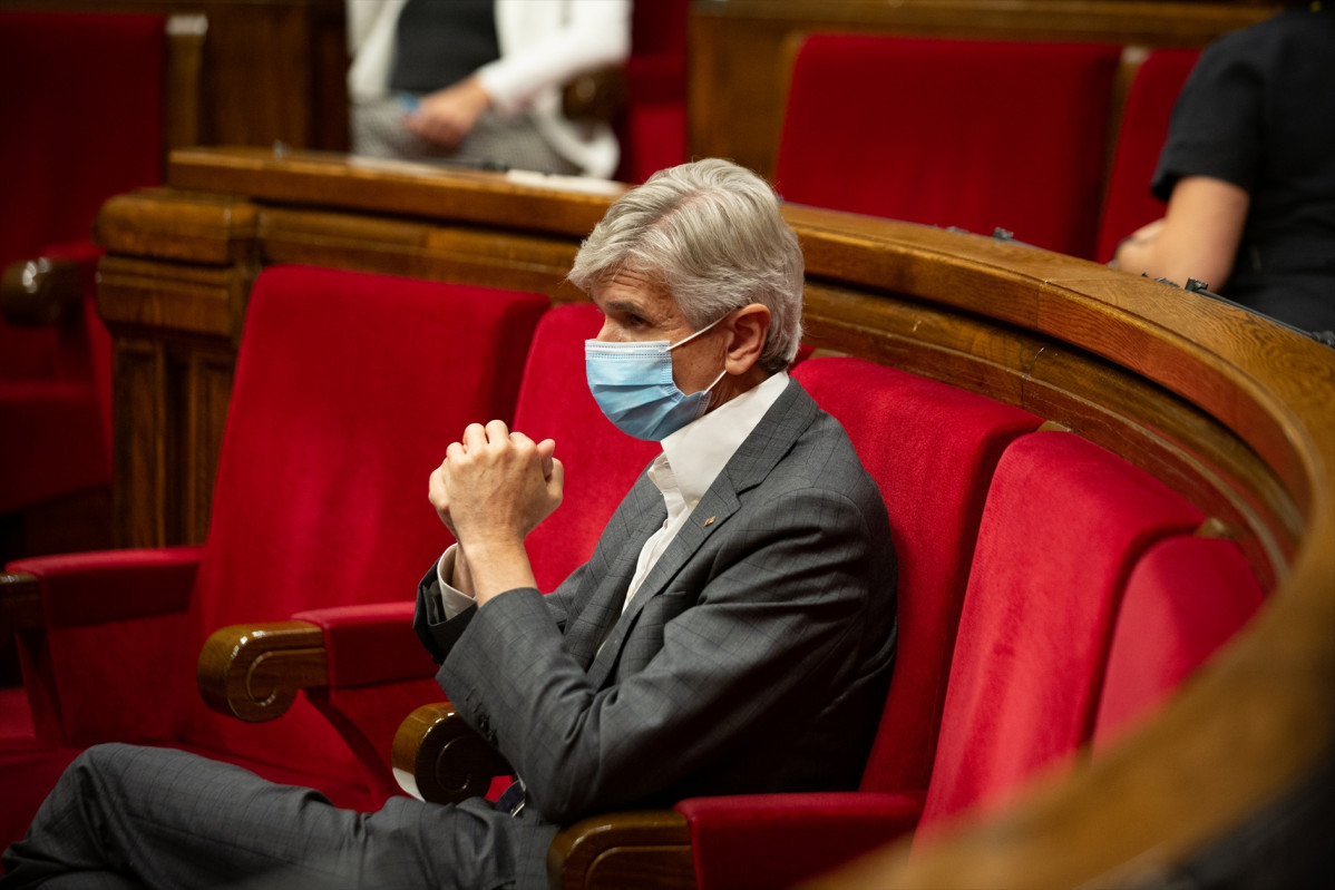 El conseller de Salut de la Generalitat, Josep Maria Argimón, durant una sessió plenària al Parlament de Catalunya, 21 de juliol de 2021, a Barcelona, Catalunya (Espanya).