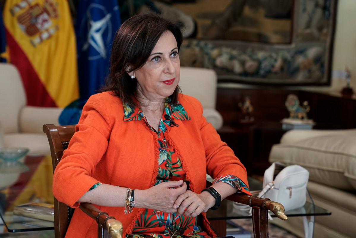 La ministra de Defensa, Margarita Robles, durant una entrevista amb Europa Press, a 4 d'agost de 2021, al Ministeri de Defensa, Madrid, (Espanya).