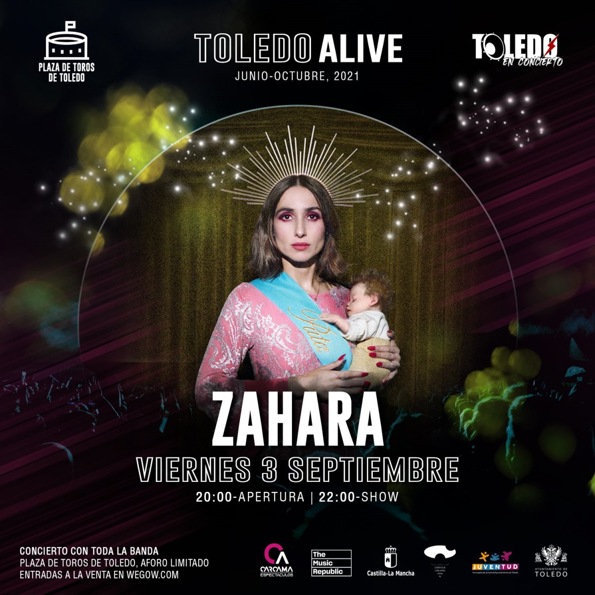 Cartell promocional del concert de Zahara a Toledo.