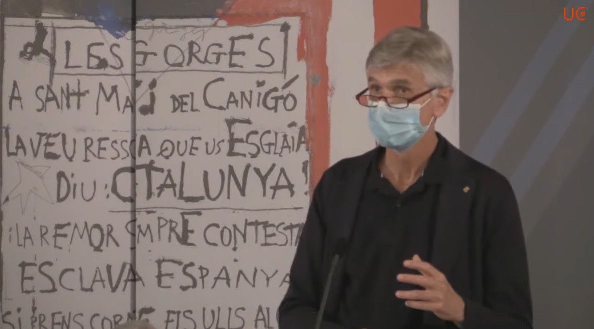 El conseller de Salud de la Generalitat, Josep Maria Argimon, en la 53 Universitat d'Estiu de Prada de Conflent (Francia)