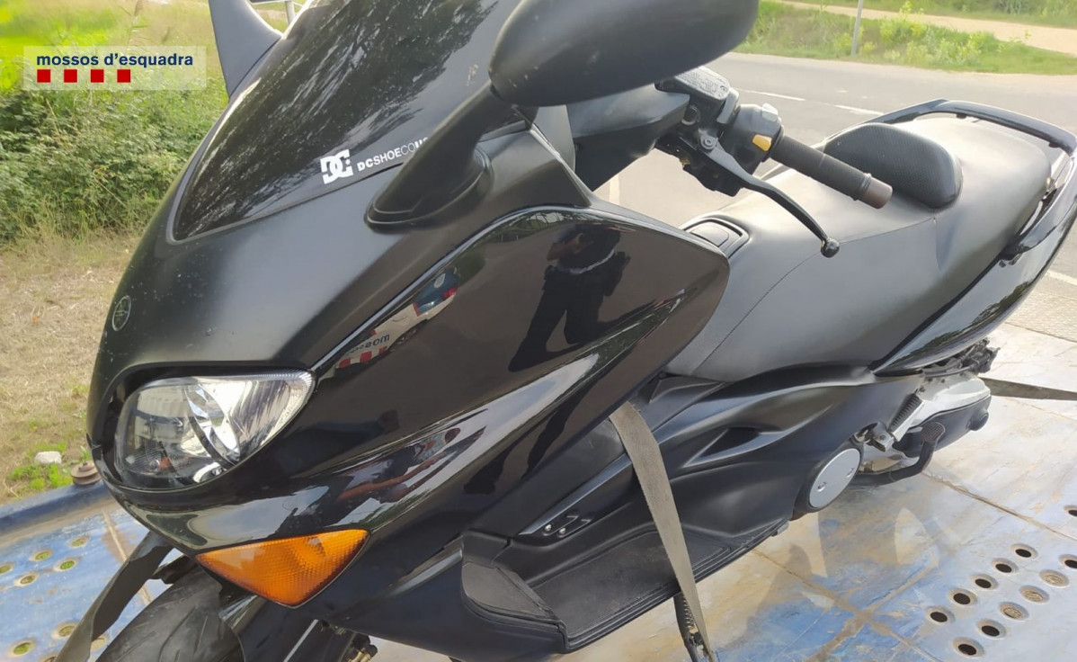 La moto implicada en el accidente.