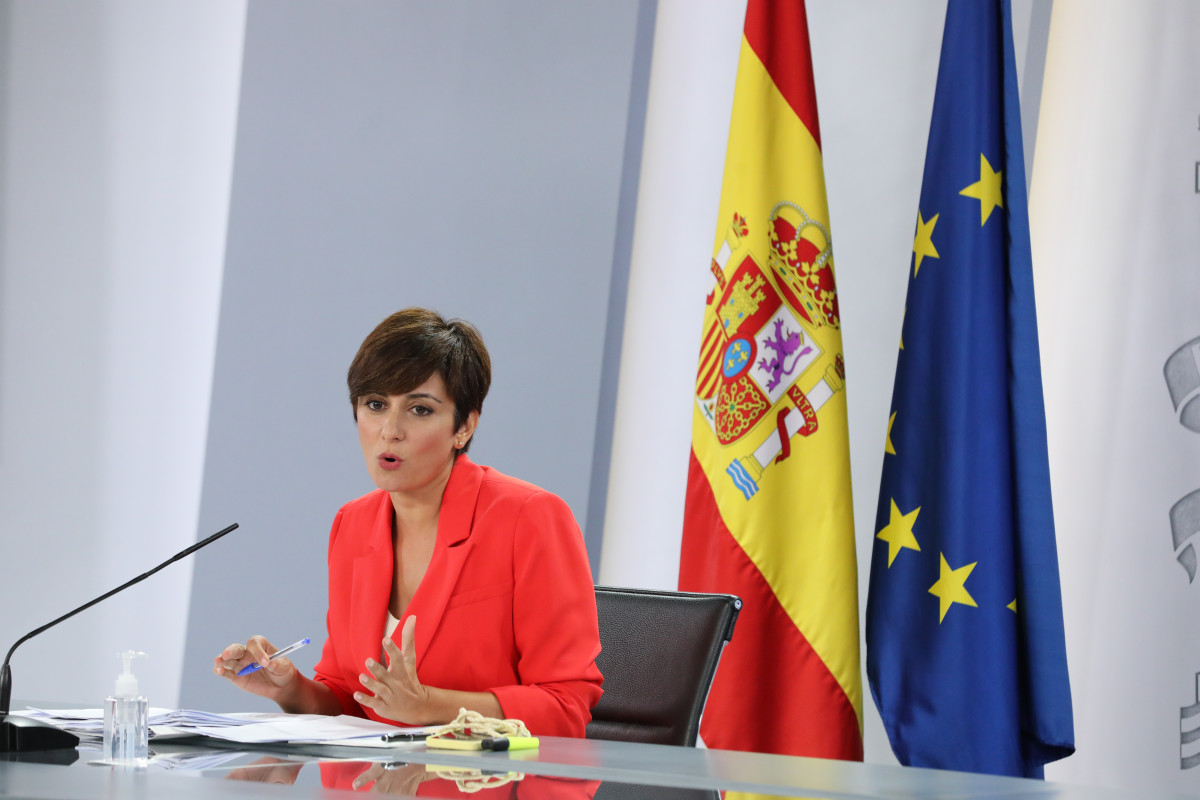 La ministra Portaveu, Isabel Rodríguez, intervé en una roda de premsa posterior a Consell de Ministres