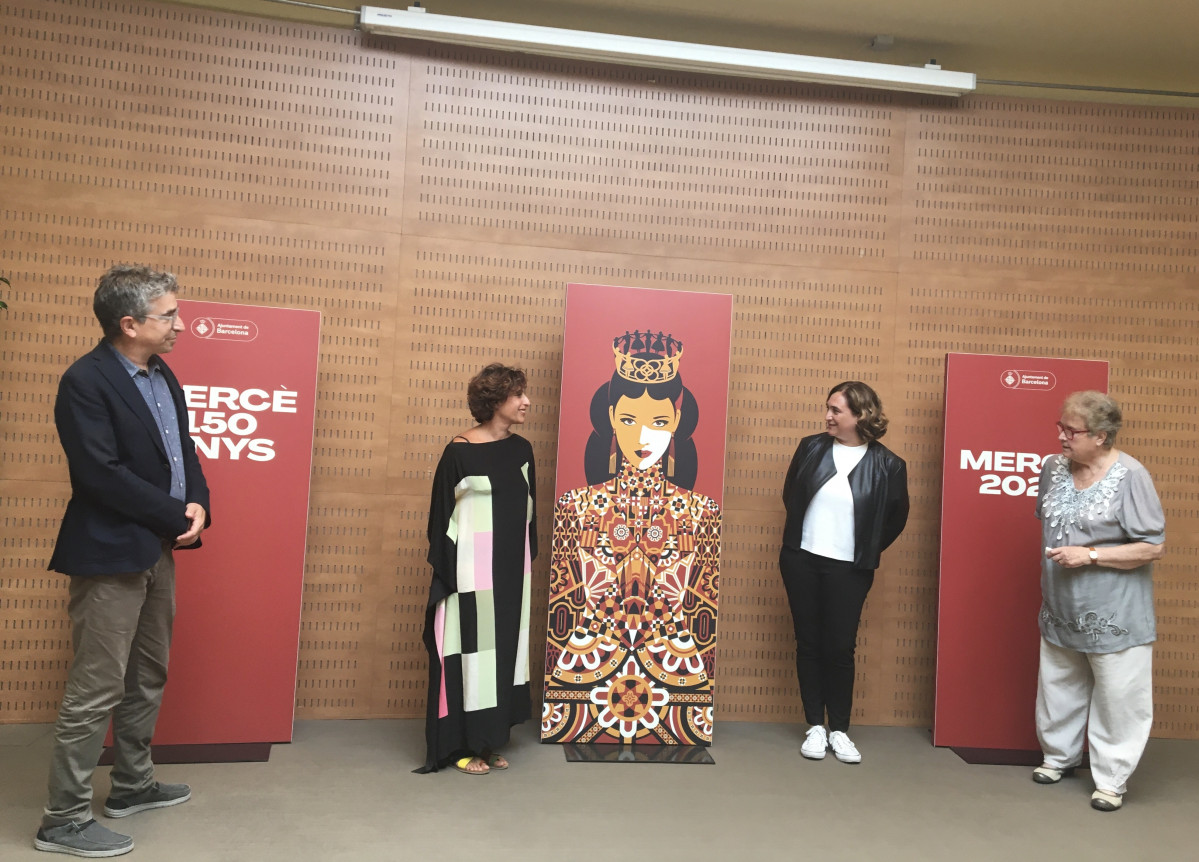 Presentación de las fiestas de La Mercè 2021 con la alcaldesa de Barcelona, Ada Colau.