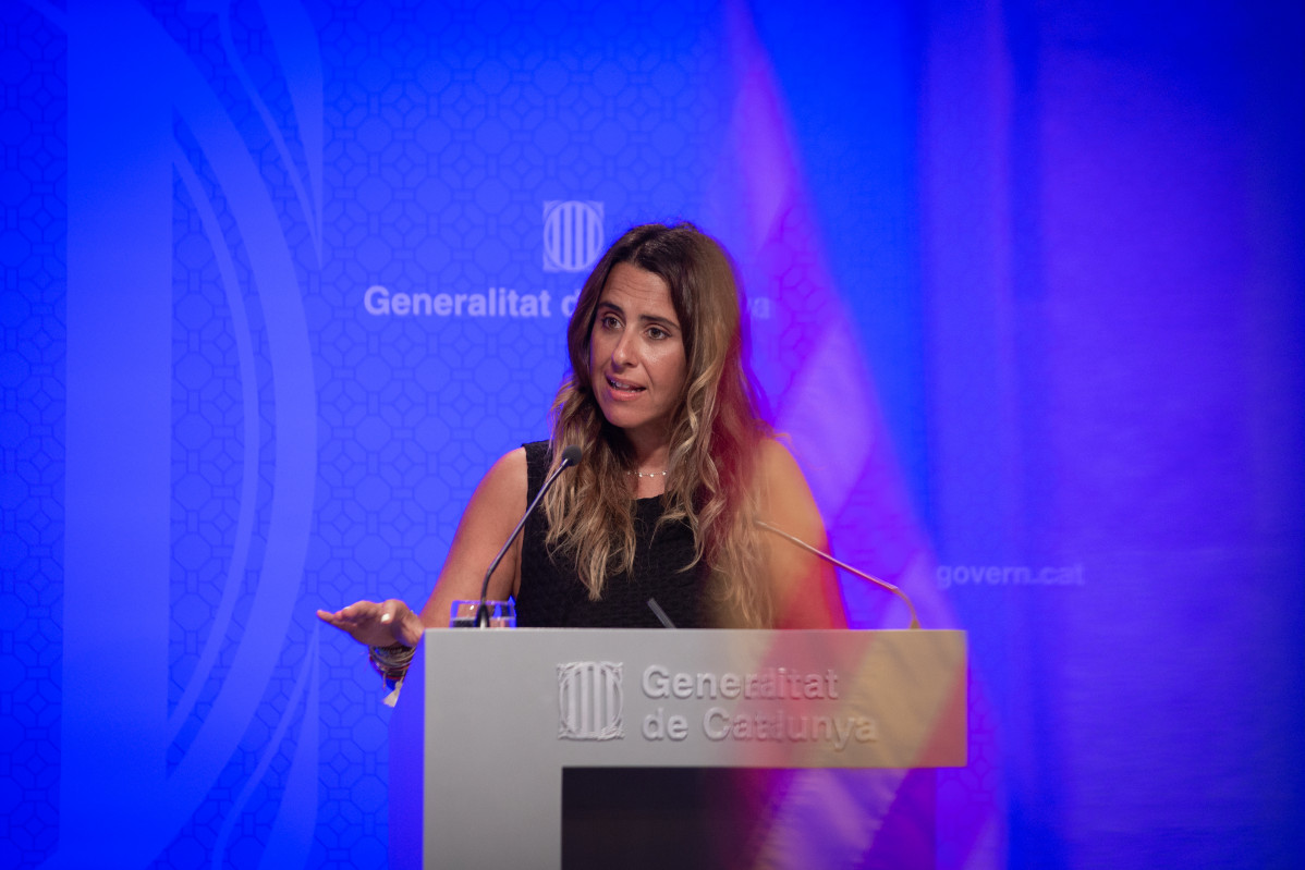 La portaveu de la Generalitat de Catalunya, Patricia Plaja, intervé en una roda de premsa posterior a una reunió de Consell Executiu de la Generalitat de Catalunya, a Barcelona