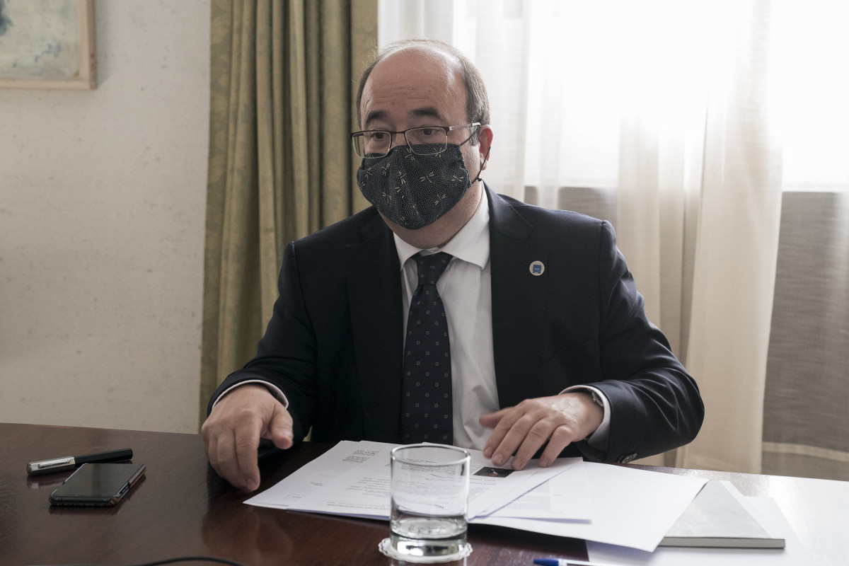 El ministre de Cultura i Esport, Miquel Iceta, es reuneix amb representants de la Coalició de Creadors i Indústries de Continguts a la seu de el Ministeri, a 24 d'agost de 2021, a Madrid, (Espanya). Aquesta trobada es produeix un dia després de la Reun