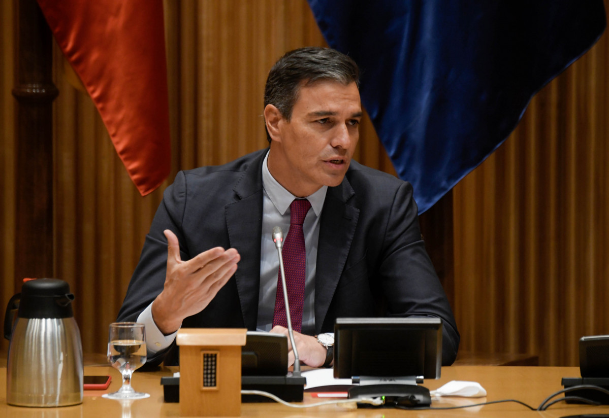 El secretari general de l'PSOE i president de Govern, Pedro Sánchez, intervé en la reunió interparlamentària de el Grup Parlamentari Socialista al Congrés dels Diputats, a 8 de setembre de 2021, a Madrid (Espanya).