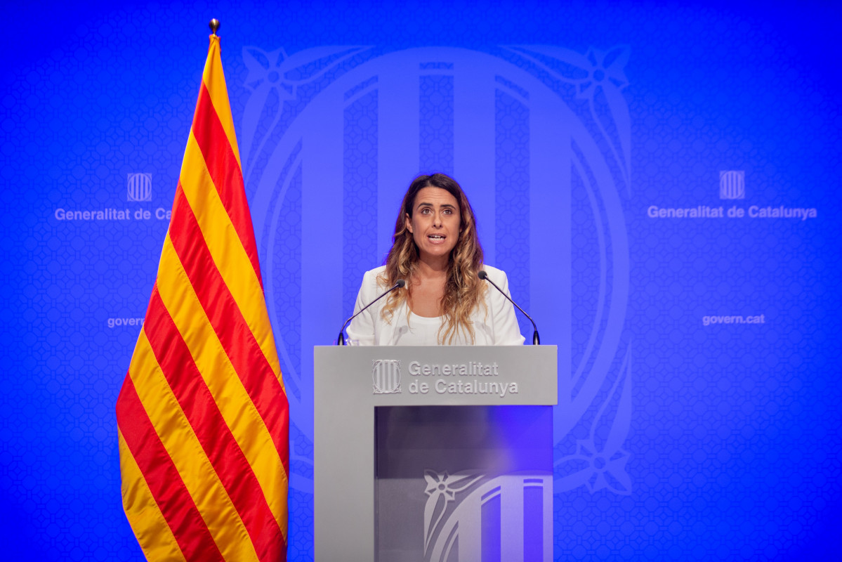 La Portaveu de Govern, Patrícia Plaja, en la roda de premsa després de dir el Consell Executiu