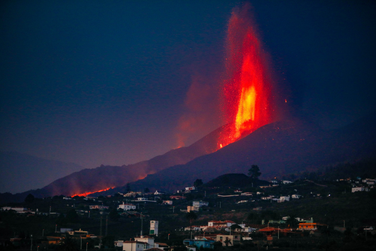 El volcà de Cim Vell a La Palma, a 27 de setembre a les Taques, La Palma