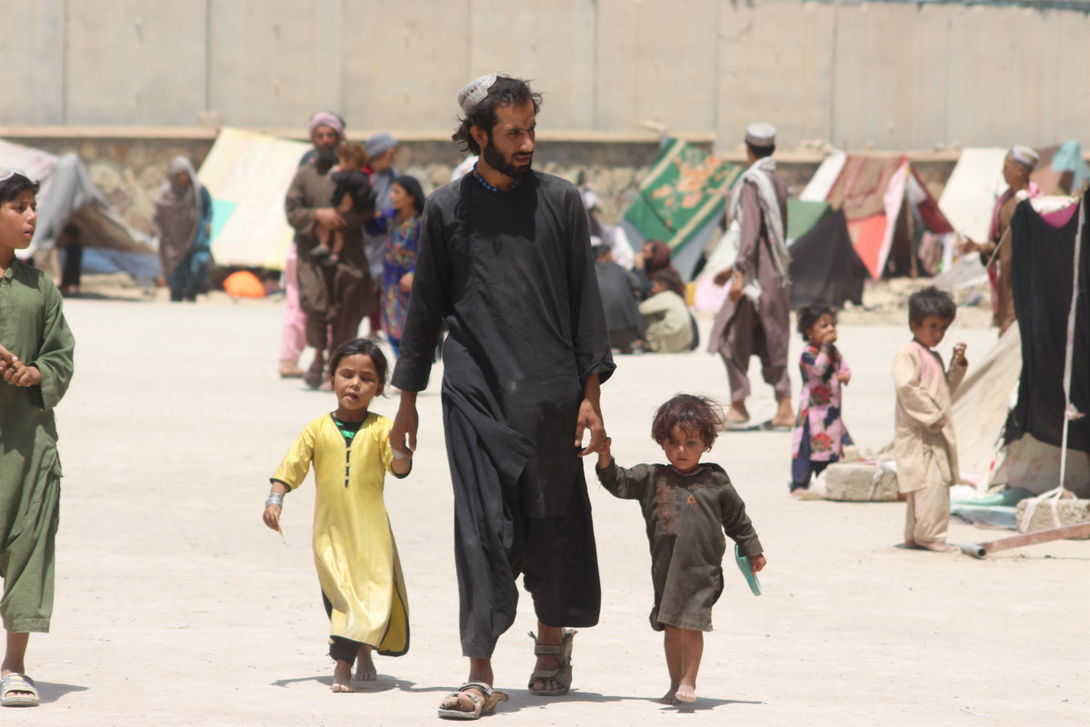 Una família de desplaçats interns a Kandahar, Afganistan
