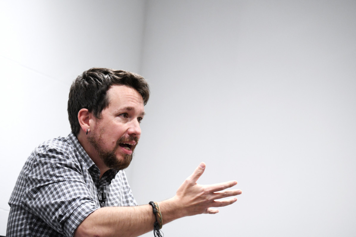 L'exvicepresident Pablo Iglesias intervé en el cicle 'Catalunya-Espanya: del conflicte al diàleg i la negociació política?', a 16 de novembre de 2021, a Madrid, (Espanya).