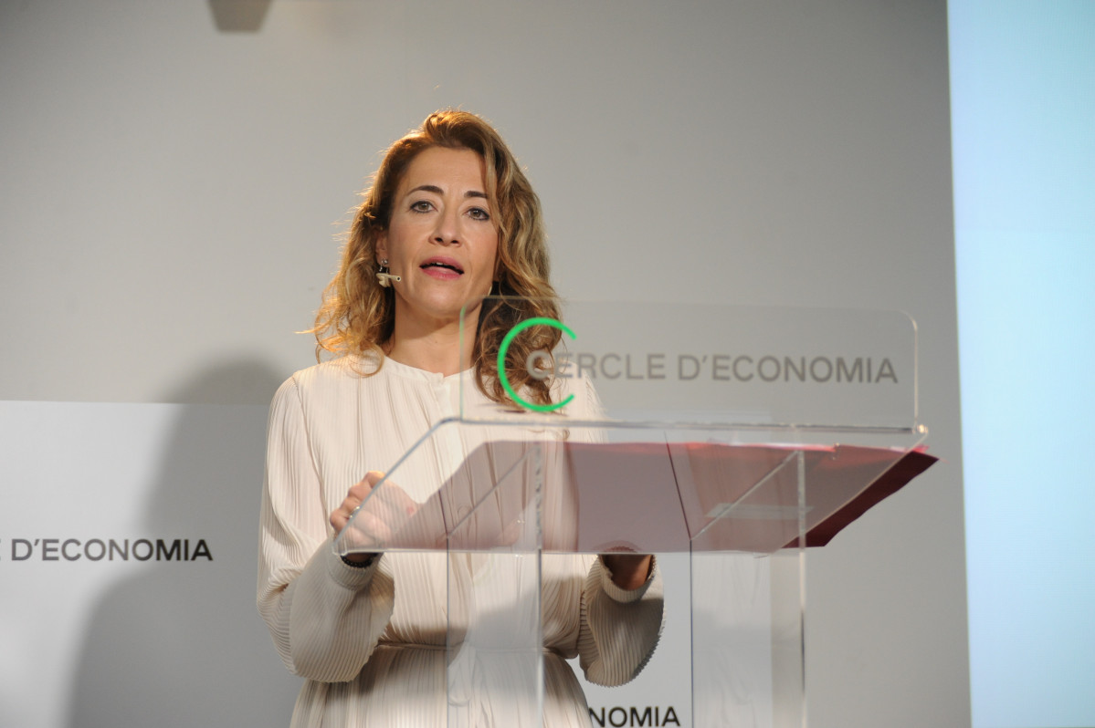 La ministra de Transports, Mobilitat i Agenda Urbana, Raquel Sánchez, a la jornada del Cercle d'Economia