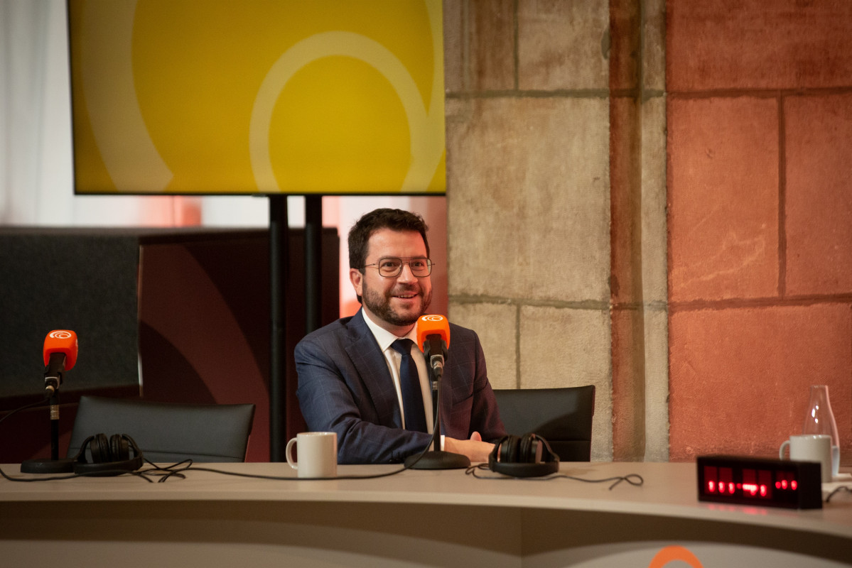 El presidente de la Generalitat Pere Aragonès, en la entrega de los Premis Nacionals de Comunicació