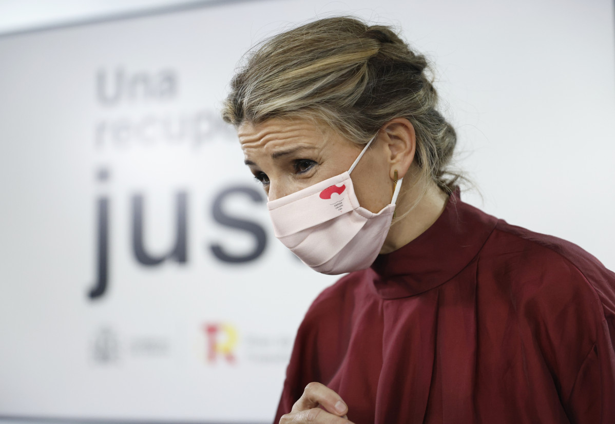 La vicepresidenta segona i ministra de Treball i Economia Social, Yolanda Díaz, en una imatge de fitxer.